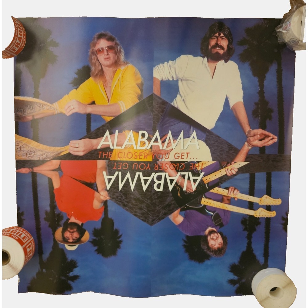 Alabama The Closer‎ You Get 22x22 Original Vintage Promo Poster 1983 Country